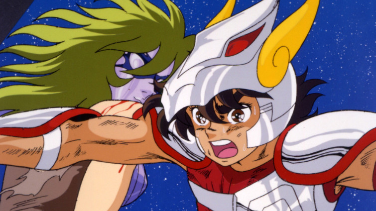 Cuando Seiya viste la armadura de Pegaso